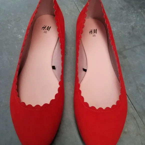 H&m Red Ballet Shoes Girl Red Ballet Ballet Flats H&m